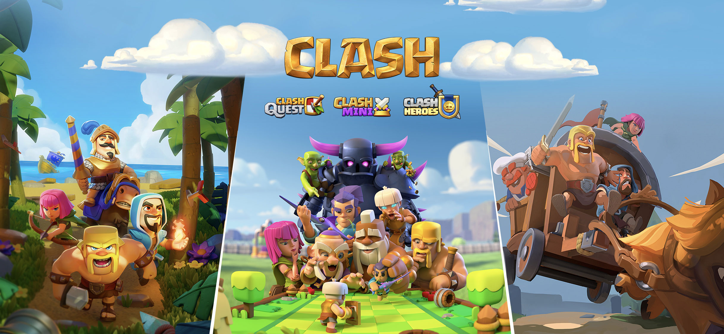 announcing three unique new clash games in development supercell